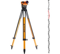 Комплект Оптический нивелир ACULA NIVEX B-24 (кратн.х24; точн.±2.0 мм/км;объектив 36 мм) + Геодезический штатив Geo 12-S (высота 99-173 см, фикс. ножек на винтах, алюминиевый нивелирный, площадка 125 мм, резьба 5/8) + Рейка TLS 3 (3м) LA00160