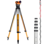 Комплект Оптический нивелир ACULA NIVEX B-20 (кратн.х20; точн.±2.0 мм/км;объектив 36 мм) + Геодезический штатив Geo 12-S (высота 99-173 см, фикс. ножек на винтах, алюминиевый нивелирный, площадка 125 мм, резьба 5/8) + Рейка TLS 5 (5м) LA00157