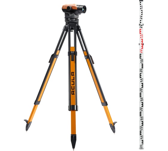 Комплект Оптический нивелир ACULA NIVEX C-28 (кратн.х28; точн.±1.5 мм/км;объектив 40 мм) + Геодезический штатив Geo 12 (высота 99-173 см, фикс. ножек на клипсах, алюминиевый нивелирный, площадка 125 мм, резьба 5/8) + Рейка TLS 3 (3м) LA00166 1