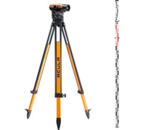 Комплект Оптический нивелир ACULA NIVEX C-32 (кратн.х32; точн.±1.5 мм/км;объектив 40 мм) + Геодезический штатив Geo 12-S (высота 99-173 см, фикс. ножек на винтах, алюминиевый нивелирный, площадка 125 мм, резьба 5/8) + Рейка TLS 3 (3м) LA00168