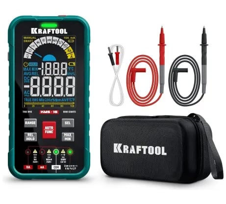 Смарт-мультиметр цифровой KRAFTOOL KMS-15 59870