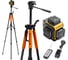 Профессиональный лазерный уровень INSTRUMAX Комплект LINEPRO 3D BAZA SET + Штатив (для лазерного уровня, усиленный, подъемный механизм, ¼ дюйма) ACULA STAND 1700 IM0212 1