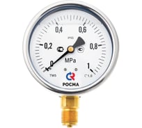 Манометр Росма ТМ-520Р.00 радиальный (0-0.16МПа) М20х1.5 1, ДК100мм, виброустойчивый, сухой D070-03825