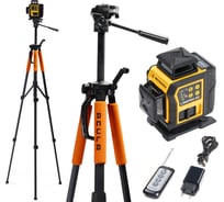 Комплект Профессиональный лазерный уровень INSTRUMAX LINEPRO 4D BAZA SET + Штатив (для лазерного уровня, усиленный, подъемный механизм, ¼ дюйма) ACULA STAND 1700 IM0213