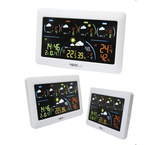 Метеостанция BVItech TUYA с беспроводным датчиком (белый) BV-673 TWx BV-673TW 1