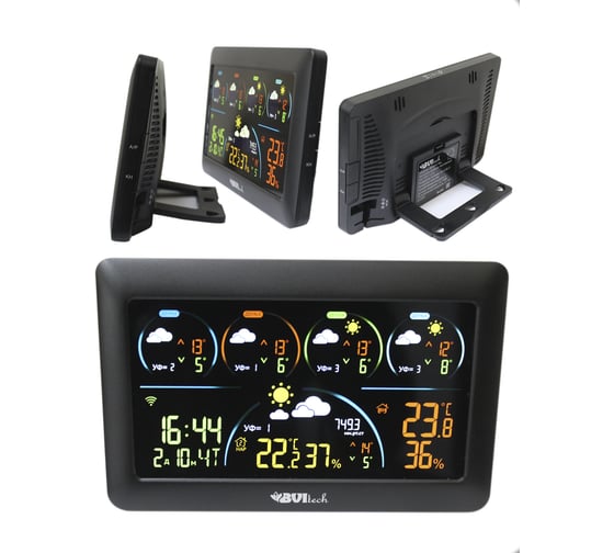 Метеостанция BVItech TUYA с беспроводным датчиком (черный) BV-673 TKx BV-673TK 1