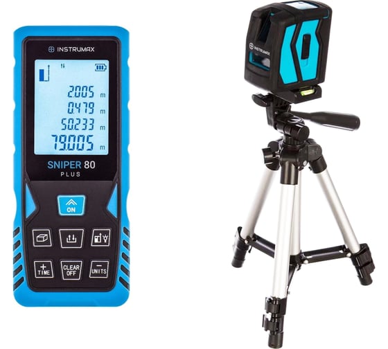 Комплект INSTRUMAX Лазерный уровень ELEMENT 2D Set+Дальномер лазерный SNIPER 80 PLUS IM0214 1