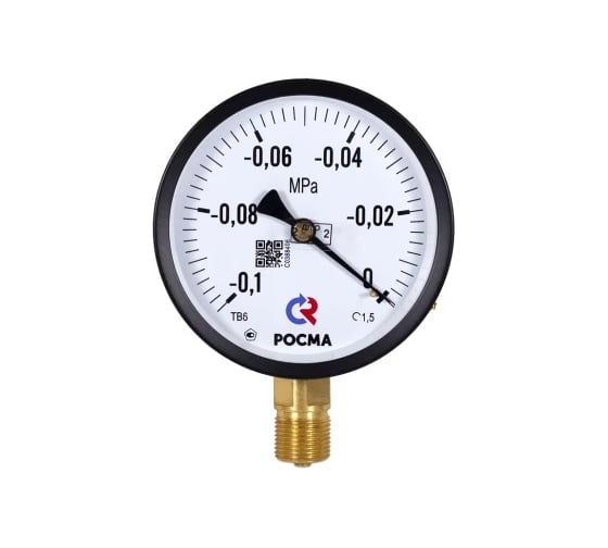 Вакуумметр РОСМА ТВ-610Р.00 ТВ-610Р радиальный (-0.1-0МПа) М20х1.5 1.5, ДК150мм D270-08585