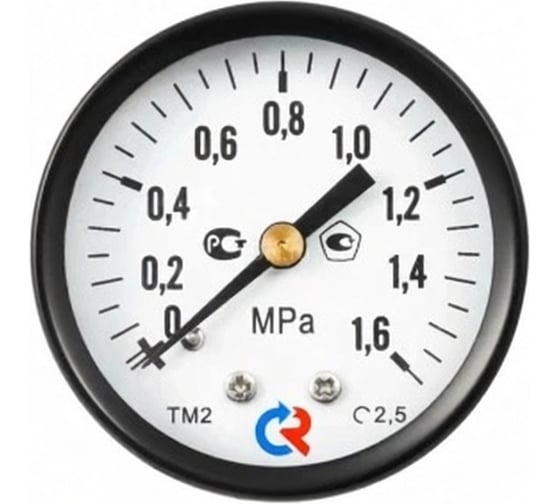 Манометр РОСМА ТМ-210Т.00 осевой (0-10МПа) М12х1.5 2.5, ДК50мм D070-06125