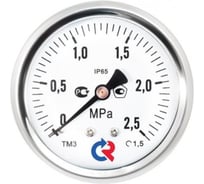 Мановакуумметр виброустойчивый РОСМА ТМВ-321Т (-0.1-0.5МПа) КС ДК63 G1/4, готовый к гидрозаполнению, кл. точн. 1.5 D070-03522