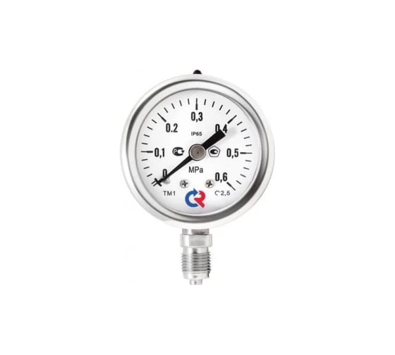 Манометр РОСМА ТМ-521Р радиальный (0-6МПа) М20х1.5 1.0, ДК100мм, виброустойчивый, коррозионностойкий, сухой D240-00762