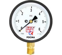 Манометр РОСМА ТМ-510Р.00 IP54 (0-0.06МПа) G1/2 1.5 специального исполнения, 100мм, радиальный D070-07777