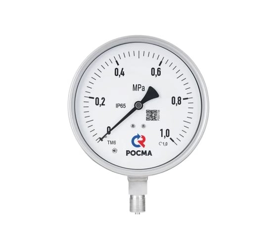 Манометр РОСМА ТМ-621Р.00 радиальный (0-0.6МПа) М20х1.5 Б 1.0, ДК150мм, виброустойчивый, коррозионностойкий, безопасное исполнение, сухой D070-01900