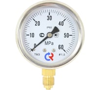 Манометр РОСМА ТМ-320Р.00 радиальный (0-1МПа) М12х1.5 1.5, ДК63мм, виброустойчивый, сухой D070-03728