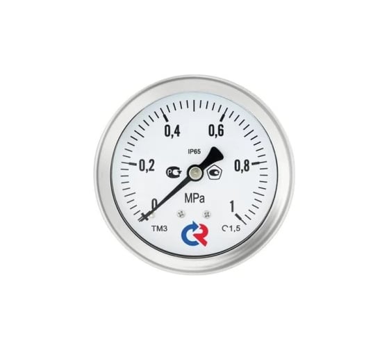Манометр РОСМА ТМ-321Т осевой (0-1МПа) G1/4 1.5, ДК63мм, виброустойчивый, коррозионностойкий, сухой D240-00636