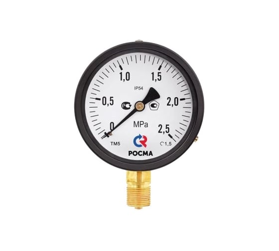 Манометр РОСМА ТМ-510Р.00 радиальный (0-0.16МПа) М20х1.5 IP54 1.5, ДК100мм D070-04582