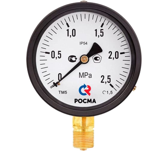 Манометр РОСМА ТМ-510Р.00 радиальный (0-0.16МПа) М20х1.5 IP54 1.5, ДК100мм D070-04582