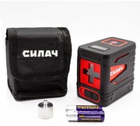 Уровень лазерный СИЛАЧ (нивелир) 2 линии красные, сумка, самовыр. 3-5 сек. ЛНК-2 (1/60) 026342