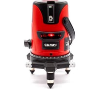 Уровень лазерный СИЛАЧ 5 линий красные, кейс, самовыр. 3-5 сек. УЛК-5 (1/10) 026339