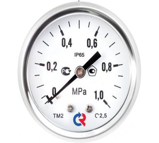 Манометр Росма ТМ-121Т осевой (0-0.6МПа) G1/8 2.5, ДК40мм, виброустойчивый, коррозионностойкий, сухой D240-00545