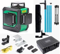 Комплект INSTRUMAX лазерный уровень GL 3-360 BAZA SET + штатив-штанга элевац. lp-300 в комплекте (2АКБ) IM0158_К2