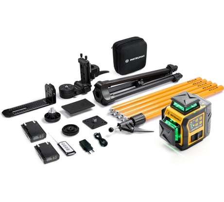 Комплект профессионального лазерного уровня INSTRUMAX LINEPRO 3D BAZA Set+многофункциональная штатив-штанга ACULA STAND 3800 MAXIMUM SET (2АКБ) IM0208_К2