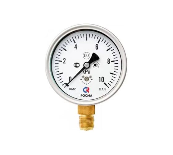 Мановакуумметр низкого давления Росма КМВ-22Р (-0.8-0.8кПа) ДК100 G1/2, класс точности 1.5 D070-06469 1