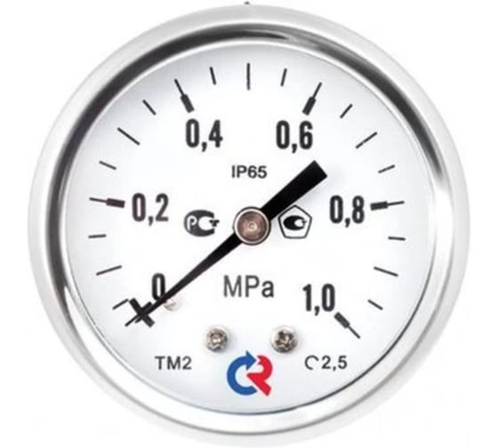 Манометр Росма ТМ-221Т осевой (0-2.5МПа) М12х1.5 2.5, ДК50мм, виброустойчивый, коррозионностойкий, сухой D240-00571