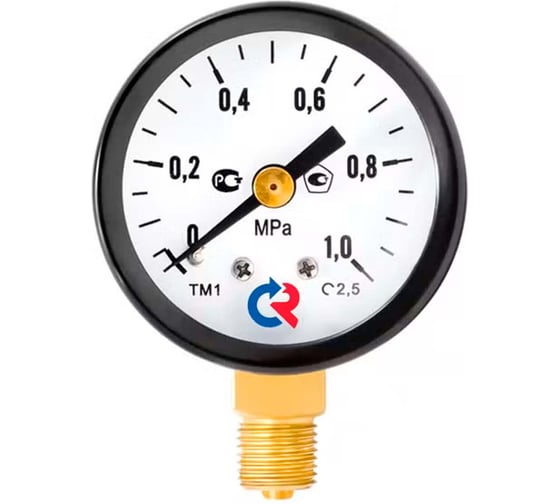 Манометр Росма ТМ-110Р.00 радиальный (0-0.1МПа) G1/8 2.5, ДК40мм D070-02333