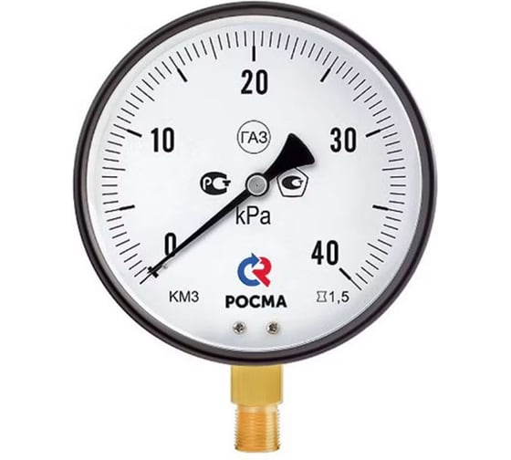 Манометр Росма КМ-31Р радиальный (0-60кПа) М20х1.5 1.5, ДК150мм D070-06563