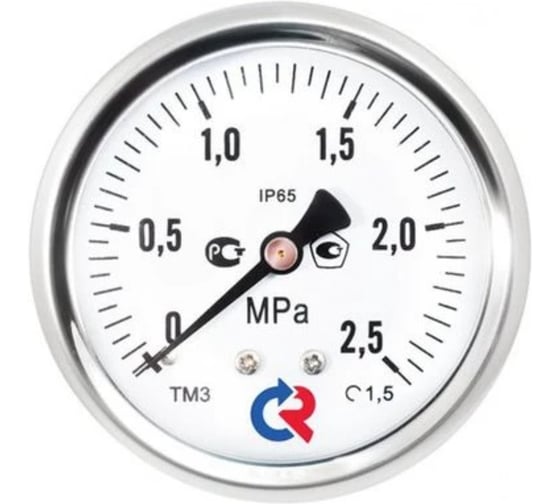 Манометр Росма ТМ-321Т осевой (0-6МПа) G1/4 1.5, ДК63мм, виброустойчивый, коррозионностойкий, сухой D240-00635