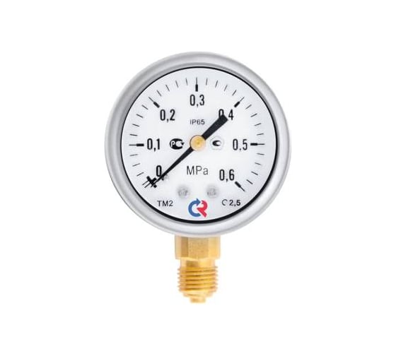 Манометр Росма ТМ-220Р.00 радиальный (0-1.6МПа) G1/4 2.5, ДК50мм, виброустойчивый, сухой D070-03675