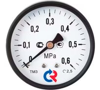 Манометр РОСМА ТМ-310Т.00, осевой (0-0,6 МПа), М12х1,5, класс 1,5, диаметр корпуса 63 мм D270-08482