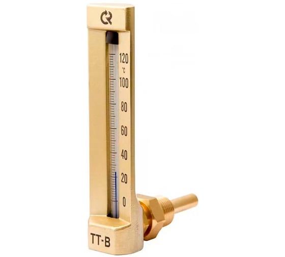 Термометр РОСМА ТТ-В угловой (-30-70°C), L=110/50 мм, с латунной гильзой, виброустойчивый, жидкостный, У11 D070-03271