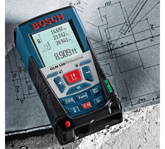 Лазерный дальномер Bosch GLM 150 + комплект очков UVEX 0.615.994.E04