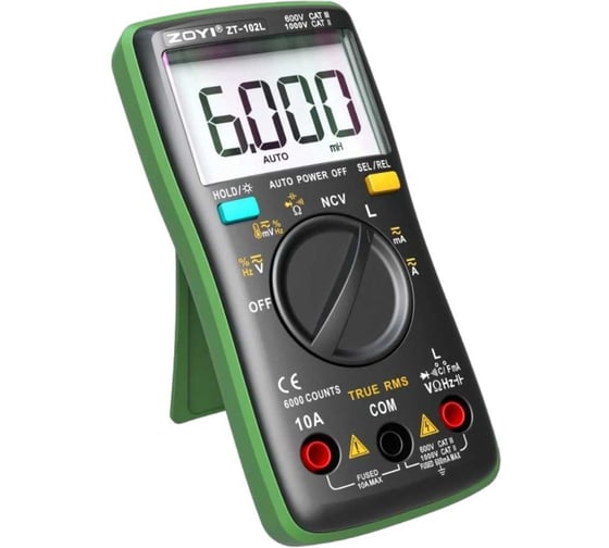 Мультиметр-автомат индуктивность ёмкость частота ZOYI ZT-102L NCV Z109 1
