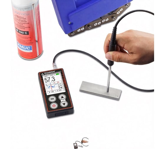 Магнитометр универсальный ТЕХНО-НДТ ТЕХНОМАГ, с преобразователем П-1С тесламетра и образцом 999946299