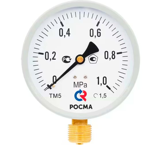 Манометр Росма ТМ-510Р.00 радиальный (0-25кгс/см2) М20х1.5 1.5, ДК100мм, модель 2 D270-08425