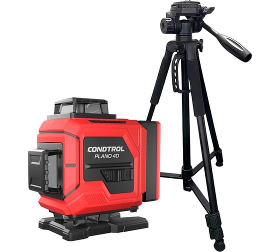 Лазерный нивелир Condtrol PLANO 4D + Штатив H160 с элевационной головкой (1/4) 1-2-362