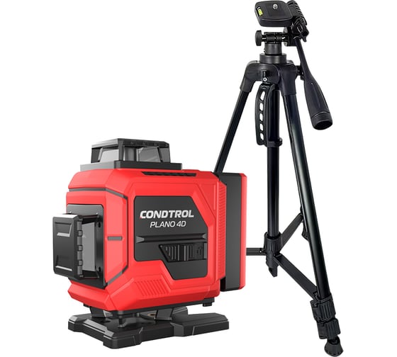 Лазерный нивелир Condtrol PLANO 4D + Штатив H140 с элевационной головкой (1/4) 1-2-361
