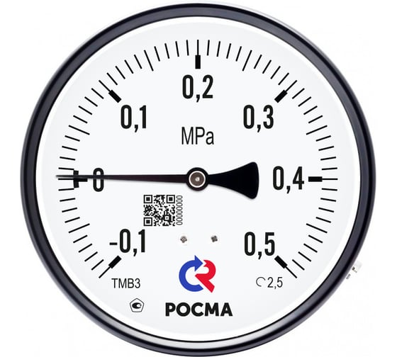 Мановакуумметр Росма ТМВ-610Р.00 (-1-24кгс/см2) M20x1.5 1.5 общетехнический 150мм, тип - ТМВ-610Р, -1-24кгс/см2, резьба M20x1.5 D070-01487