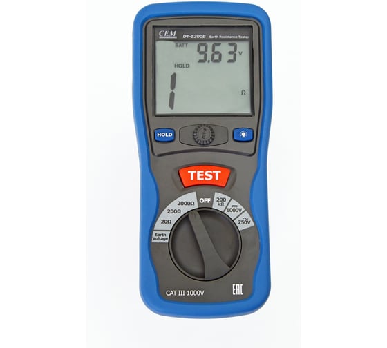 Измеритель сопротивления заземления СЕМ DT-5300B с поверкой 685507