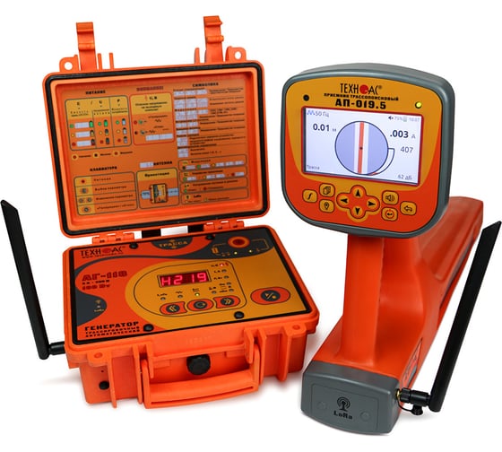 Трассоискатель ООО Техно-Ас с цветным экраном,функцией сохранения GPS/ГЛОНАСС координат и удаленым управлением генератором Успех АГ-309.50ЦКЛ 00-Б0010639