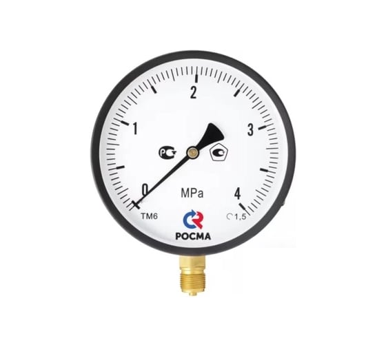 Манометр Росма ТМ-610Р.00 радиальный (0-0.25МПа) G1/2 1.5, ДК150мм D070-06327