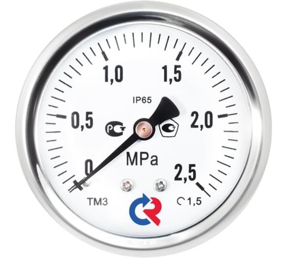Манометр Росма ТМ-520Т.00 осевой (0-40МПа) G1/2 1, ДК100мм, виброустойчивый, сухой D070-03863