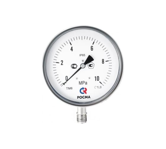 Мановакуумметр Росма ТМВ-621Р (-0.1-0.5MPa) G1/2 1.0 коррозионностойкий виброустойчивый (готовый к гидрозаполнению) 150мм D070-03565
