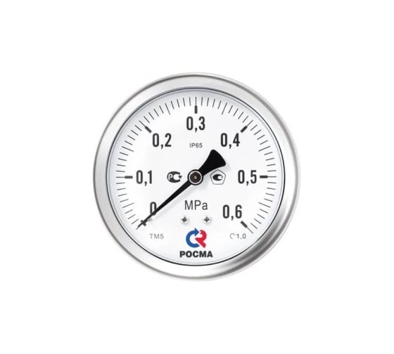 Манометр Росма ТМ-521ТЭ (0-4MPa) M20x1.5 1.0 коррозионностойкий виброустойчивый (готовый к гидрозаполнению) 100мм D240-00768