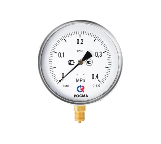 Манометр Росма ТМ-620Р.00 радиальный (0-1.6МПа) М20х1.5 1, ДК150мм, виброустойчивый, сухой D070-03892