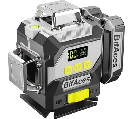 Лазерный уровень BifAces Green, диапозон 40 м, Li 3,9 Ач, 16 лучей DTL-16-P