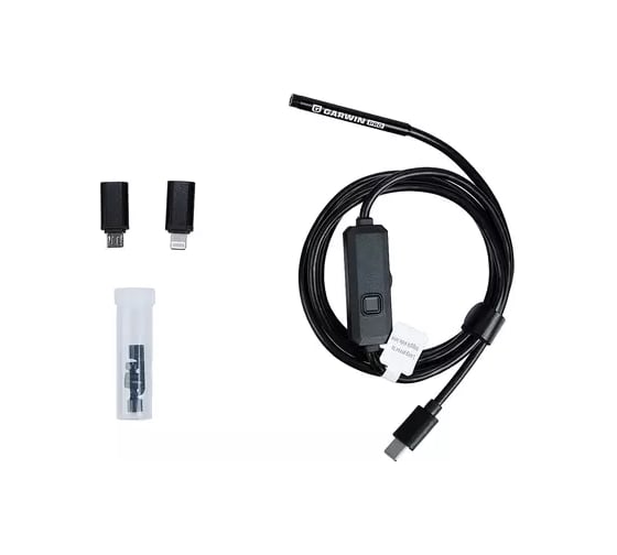 Видеоэндоскоп GARWIN IOS/Android совместимый, гибкий зонд 1 м, двойная камера 5,5 мм, в кофре A70130